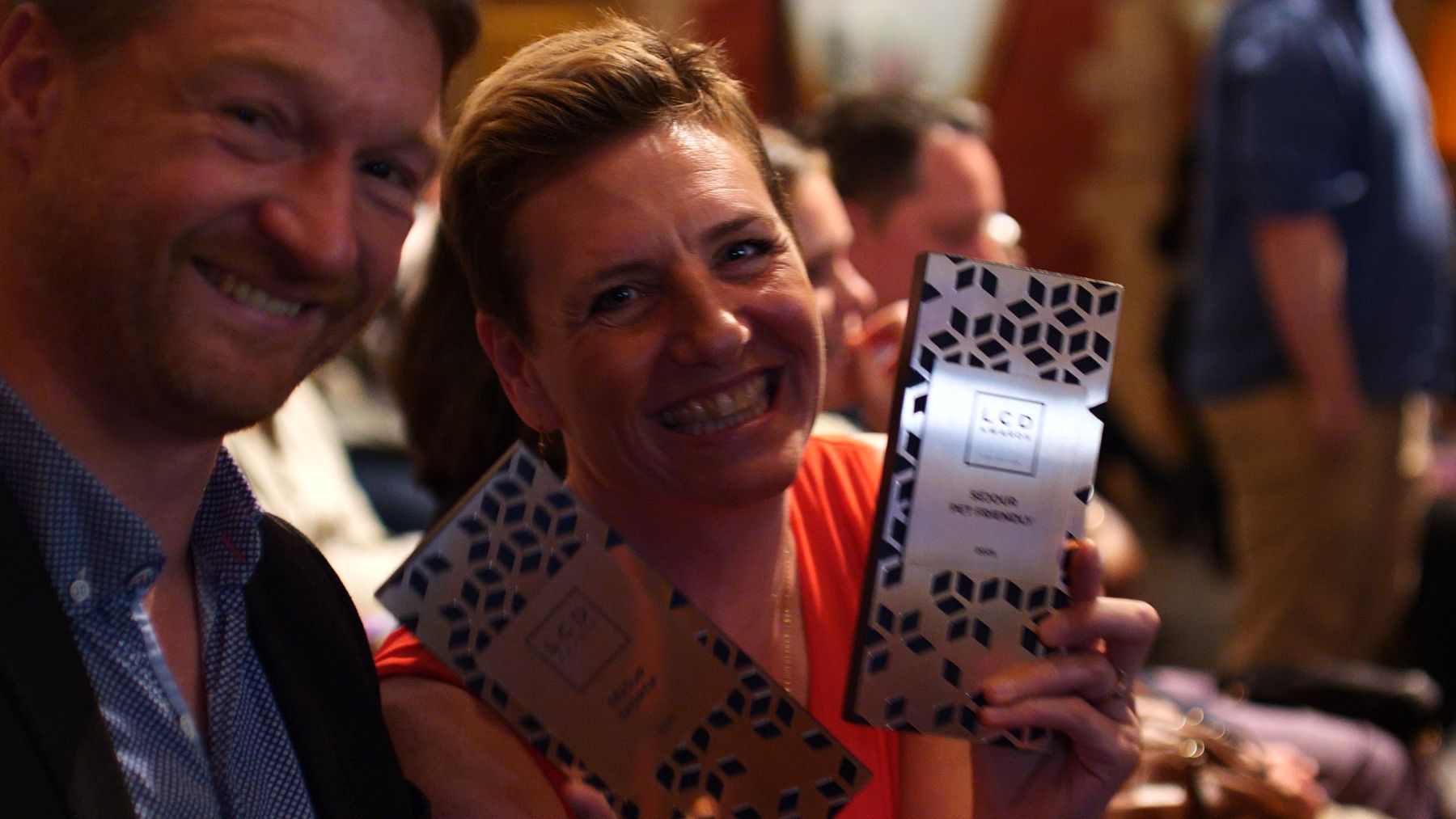 Lauréats des LCD Awards avec leurs trophées